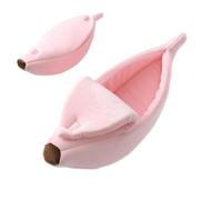 Dog Banana Bed - Banana Shape Warm Pet Bed | Banana Warm Cat Bed, Winter Cotton Cushion Coral Fleece Pet Bed, Multi-Color Sleep Bed Nest For Kittens, Chinchillas, Hamsters, Small Pets
