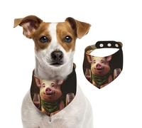 Dog Bandana Animal and Red Wine Pet Scarf Adjustable Pets Bandanas Washable Double-Sided Pets Neckerchief Cotton Triangle Bib Dog Scarfs Cats Scarves for Puppy Costume Accessories Medium