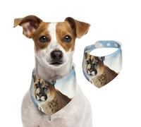 Dog Bandana Animal Mountain Lion Pet Scarf Adjustable Pets Bandanas Washable Double-Sided Pets Neckerchief Cotton Triangle Bib Dog Scarfs Cats Scarves for Puppy Costume Accessories Large