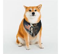 Dog Bandana Astronaut Landing on The Moon Dog Scarf Adjustable Pet Bandanas for Dogs Christmas Pets Scarf Triangle Bibs Kerchief Soft Breathable Puppy Bandana for Small Medium Large Cats Pet