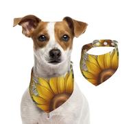 Dog Bandana Bees Sunflowers Daisy Rose Flowers Pet Scarf Adjustable Pet Bandanas Washable Double-Sided Pets Neckerchief Cotton Triangle Bib Dog Scarfs Cats Scarves for Puppy Costume Accessories Medium