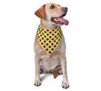 Dog Bandana Black Polka Dots Yellow Pet Triangle Scarf Personalised Triangle Bibs Scarf Adjustable Pet Neckerchief For Party Festival Pets