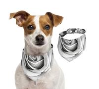 Dog Bandana Black White Rose Pet Scarf Adjustable Pets Bandanas Washable Double-Sided Pets Neckerchief Cotton Triangle Bib Dog Scarfs Cats Scarves for Puppy Costume Accessories Small