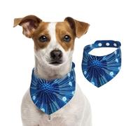 Dog Bandana Blue Dandelion Pet Scarf Adjustable Pets Bandanas Washable Double-Sided Pets Neckerchief Cotton Triangle Bib Dog Scarfs Cats Scarves for Puppy Costume Accessories Medium