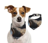 Dog Bandana Brown Seal on The Rock Pet Scarf Adjustable Pets Bandanas Washable Double-Sided Pets Neckerchief Cotton Triangle Bib Dog Scarfs Cats Scarves for Puppy Costume Accessories Small