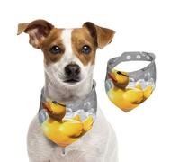 Dog Bandana Bubble Duck Pet Scarf Adjustable Pets Bandanas Washable Double-Sided Pets Neckerchief Cotton Triangle Bib Dog Scarfs Cats Scarves for Puppy Costume Accessories Medium