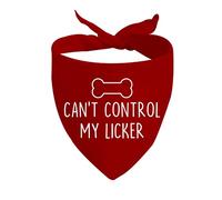 Dog Bandana Can'T Control My Licker Triangle Bibs Scarf Personalised Pet Triangle Scarf Adjustable Pet Neckerchief For Party Festival Pets