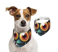 Dog Bandana Cartoon Insect Pet Scarf Adjustable Pets Bandanas Washable Double-Sided Pets Neckerchief Cotton Triangle Bib Dog Scarfs Cats Scarves for Puppy Costume Accessories Medium