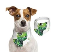 Dog Bandana Cartoon Turtle Pattern Pet Scarf Adjustable Pets Bandanas Washable Double-Sided Pets Neckerchief Cotton Triangle Bib Dog Scarfs Cats Scarves for Puppy Costume Accessories Large