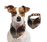 Dog Bandana Cocktail Party Pet Scarf Adjustable Pets Bandanas Washable Double-Sided Pets Neckerchief Cotton Triangle Bib Dog Scarfs Cats Scarves for Puppy Costume Accessories Medium