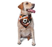 Dog Bandana Cool Fire Soccer Dragon Comfortable Dogs Triangle Bib Adjustable Pet Neckerchief For Decoration Birthday Pets