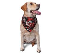 Dog Bandana Crimson Heart Swirl Cat Dog Kerchief Durable Pet Neckerchief Personalised Pet Triangle Scarf For Festival Celebration Pets