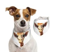 Dog Bandana Cute Cartoon Funny Giraffes Pet Scarf Adjustable Pets Bandanas Washable Double-Sided Pets Neckerchief Cotton Triangle Bib Dog Scarfs Cats Scarves for Puppy Costume Accessories Medium