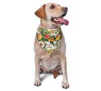 Dog Bandana Cute Flower Retro Adjustable Triangle Pet Scarf Classic Pet Scarves For Pets Decoration Dogs