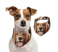 Dog Bandana Cute Golden Retriever Pet Scarf Adjustable Pets Bandanas Washable Double-Sided Pets Neckerchief Cotton Triangle Bib Dogs Scarfs Cats Scarves for Puppy Costume Accessories Large