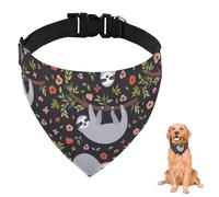 Dog Bandana Cute Sloth Print For Large Dogs Medium Dogs Small Washable Adjustable Pet Scarf Reusable Dog Neckerchief Accessories Grooming Parties And Daily Wear