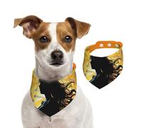Dog Bandana Dance Music Pet Scarf Adjustable Pets Bandanas Washable Double-Sided Pets Neckerchief Cotton Triangle Bib Dog Scarfs Cats Scarves for Puppy Costume Accessories Large