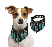 Dog Bandana Dark Dream Catcher Pet Scarf Adjustable Pets Bandanas Washable Double-Sided Pets Neckerchief Cotton Triangle Bib Dog Scarfs Cats Scarves for Puppy Costume Accessories Medium