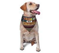 Dog Bandana Democracy Not Dictatorship Pet Bandana Durable Colorful Triangle Scarf, For Kitten, Daily, Party, 70x30cm