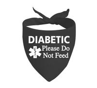 Dog Bandana Diabetic Please Do Not Feed Cat Dog Kerchief Durable Pet Triangle Scarf Washable Pet Neckerchief For Party Festival Pets
