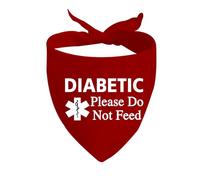 Dog Bandana Diabetic Please Do Not Feed Pet Neckerchief Adjustable Triangle Bibs Scarf Personalised Pet Triangle Scarf For Party Festival Celebration