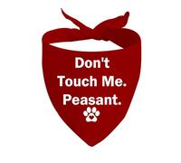 Dog Bandana Don'T Touch Me Peasant Cat Dog Kerchief Washable Pet Neckerchief Adjustable Pet Triangle Scarf For Celebration Pets Festival