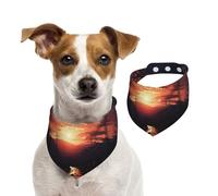 Dog Bandana Dusk Scenery Pet Scarf Adjustable Pets Bandanas Washable Double-Sided Pets Neckerchief Cotton Triangle Bib Dog Scarfs Cats Scarves for Puppy Costume Accessories Small