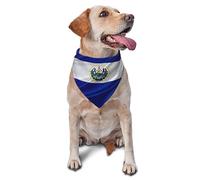 Dog Bandana El Salvadoran America Flag Triangle Bibs Scarf Durable Pet Triangle Scarf Washable Pet Neckerchief For Pets Party Celebration