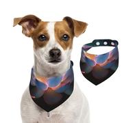 Dog Bandana Flower Pet Scarf Adjustable Pets Bandanas Washable Double-Sided Pets Neckerchief Cotton Triangle Bib Dogs Scarfs Cats Scarves for Puppy Costume Accessories Medium