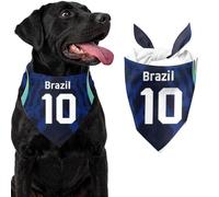Dog Bandana for Football Party, Adjustable Dog Neckerchief Triangle Bib Scarf with Printed Country Name and Number for Puppies Small Medium Large Dogs