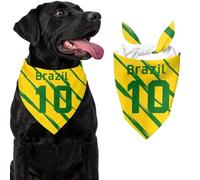 Dog Bandana for Football Party, Adjustable Dog Neckerchief Triangle Bib Scarf with Printed Country Name and Number for Puppies Small Medium Large Dogs