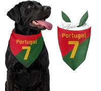 Dog Bandana for Football Party, Adjustable Dog Neckerchief Triangle Bib Scarf with Printed Country Name and Number for Puppies Small Medium Large Dogs