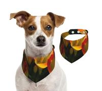 Dog Bandana Freesia Beautiful Plant Flower Pet Scarf Adjustable Pets Bandanas Washable Double-Sided Pets Neckerchief Cotton Triangle Bib Dogs Scarfs Cats Scarves for Puppy Costume Accessories Large