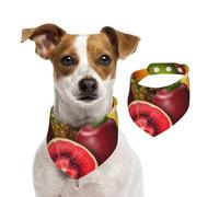 Dog Bandana Fresh Juicy Fruits Pet Scarf Adjustable Pets Bandanas Washable Double-Sided Pets Neckerchief Cotton Triangle Bib Dogs Scarfs Cats Scarves for Puppy Costume Accessories Medium