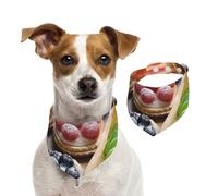 Dog Bandana Fresh Sweet Tarts Pet Scarf Adjustable Pets Bandanas Washable Double-Sided Pets Neckerchief Cotton Triangle Bib Dog Scarfs Cats Scarves for Puppy Costume Accessories Medium