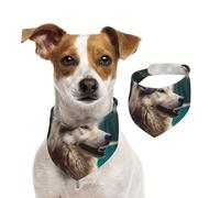 Dog Bandana Fun Animal Wolf Pet Scarf Adjustable Pets Bandanas Washable Double-Sided Pets Neckerchief Cotton Triangle Bib Dogs Scarfs Cats Scarves for Puppy Costume Accessories Small