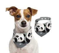 Dog Bandana Funny Baby Panda Pet Scarf Adjustable Pets Bandanas Washable Double-Sided Pets Neckerchief Cotton Triangle Bib Dogs Scarfs Cats Scarves for Puppy Costume Accessories Medium