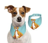 Dog Bandana Funny Cartoon Kangaroo Zoo Pet Scarf Adjustable Pets Bandanas Washable Double-Sided Pets Neckerchief Cotton Triangle Bib Dogs Scarfs Cats Scarves for Puppy Costume Accessories Small
