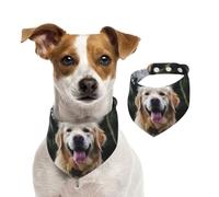 Dog Bandana Funny Golden Retriever Pet Scarf Adjustable Pets Bandanas Washable Double-Sided Pets Neckerchief Cotton Triangle Bib Dogs Scarfs Cats Scarves for Puppy Costume Accessories Small