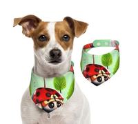 Dog Bandana Funny Ladybug Holding Umbrellas Pet Scarf Adjustable Pets Bandanas Washable Double-Sided Pets Neckerchief Cotton Triangle Bib Dog Scarfs Cats Scarves for Puppy Costume Accessories Medium