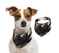 Dog Bandana Funny Spider Pet Scarf Adjustable Pets Bandanas Washable Double-Sided Pets Neckerchief Cotton Triangle Bib Dog Scarfs Cats Scarves for Puppy Costume Accessories Large