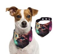 Dog Bandana Galaxy Cat Baby Pet Scarf Adjustable Pets Bandanas Washable Double-Sided Pets Neckerchief Cotton Triangle Bib Dog Scarfs Cats Scarves for Puppy Costume Accessories Medium