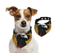 Dog Bandana Germany Flag Eagle Pet Scarf Adjustable Pets Bandanas Washable Double-Sided Pets Neckerchief Cotton Triangle Bib Dogs Scarfs Cats Scarves for Puppy Costume Accessories Medium