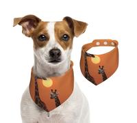 Dog Bandana Giraffe at Sunset Pet Scarf Adjustable Pets Bandanas Washable Double-Sided Pets Neckerchief Cotton Triangle Bib Dog Scarfs Cats Scarves for Puppy Costume Accessories Small