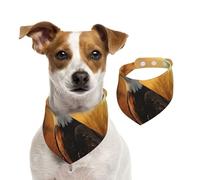 Dog Bandana Golden Sunset Bald Eagle Pet Scarf Adjustable Pets Bandanas Washable Double-Sided Pets Neckerchief Cotton Triangle Bib Dog Scarfs Cats Scarves for Puppy Costume Accessories Medium