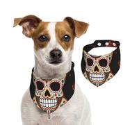 Dog Bandana Guitar Pepper Sugar Skull Pet Scarf Adjustable Pets Bandanas Washable Double-Sided Pets Neckerchief Cotton Triangle Bib Dogs Scarfs Cats Scarves for Puppy Costume Accessories Large