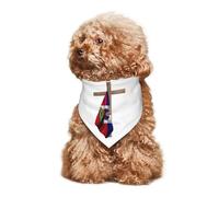 Dog Bandana Haitians Flag With Religious Triangle Bibs Scarf Personalised Pet Triangle Scarf Adjustable Cat Dog Kerchief For Pets Festival Celebration