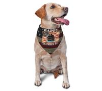 Dog Bandana Happy Columbus Day Pet Kerchief Durable Comfortable Triangle Bibs Scarves, For Daily, Outdoor, Grooming, 70x30cm