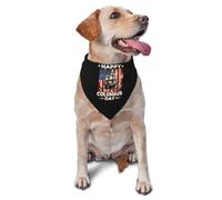 Dog Bandana Happy Columbus Day Pet Scarf Spring Adjustable Cat Scarf, For Daily, Small Medium Large Dogs, Party, 70x30cm