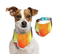 Dog Bandana Happy Hour Pet Scarf Adjustable Pets Bandanas Washable Double-Sided Pets Neckerchief Cotton Triangle Bib Dog Scarfs Cats Scarves for Puppy Costume Accessories Medium